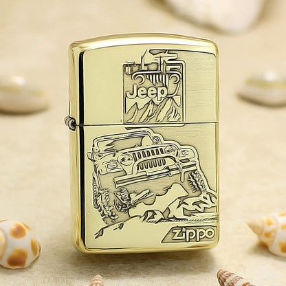 Zippo Premium Shine Bronze 'Off-Road Jeep Adventure' - CC37