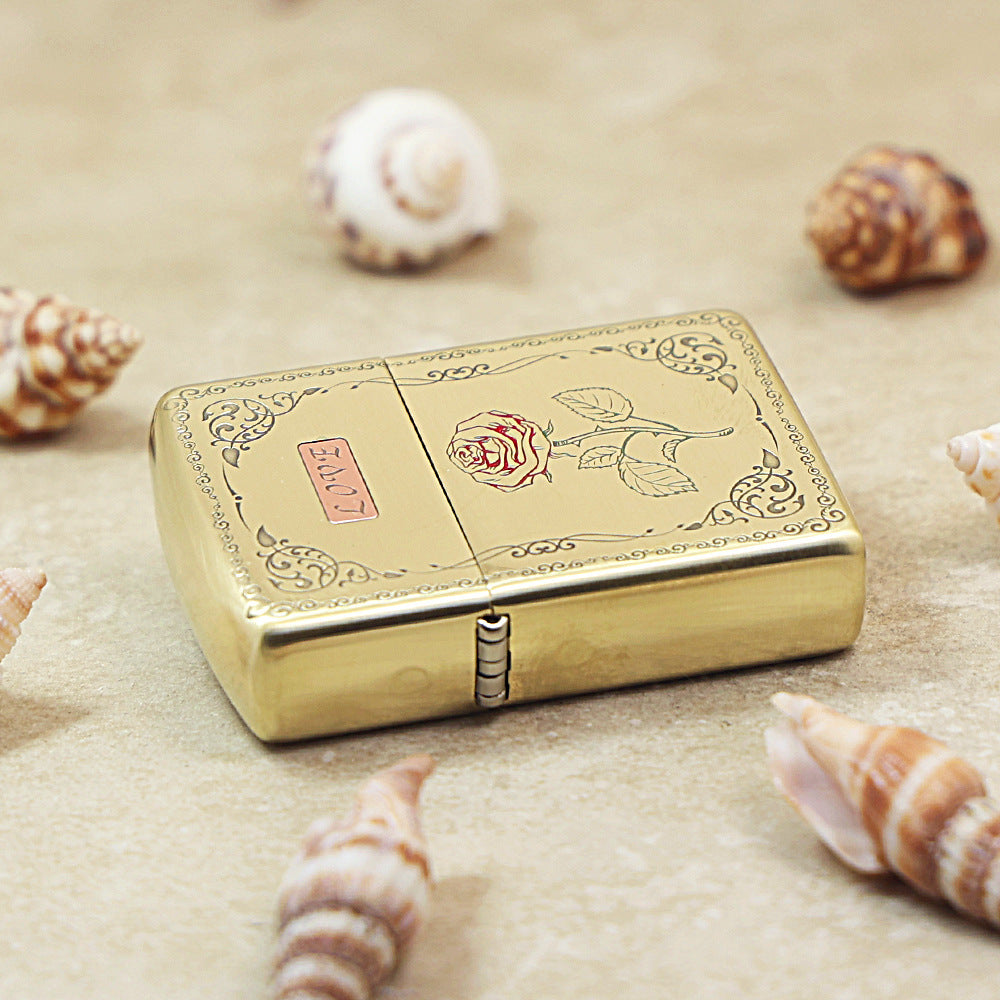 Zippo Premium Shine Bronze Rose Vow Love - CC88
