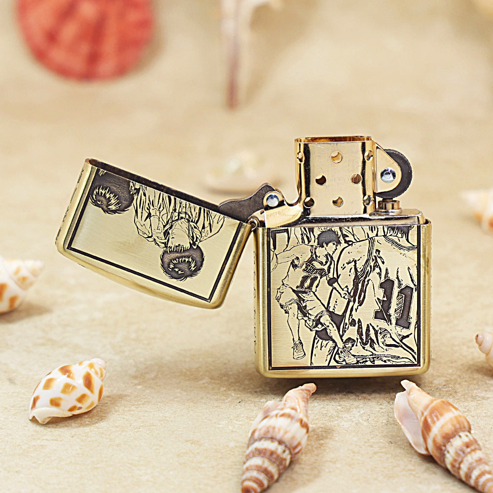 Zippo Premium Shine Bronze Slam Dunk Rukawa Kaede - CC91
