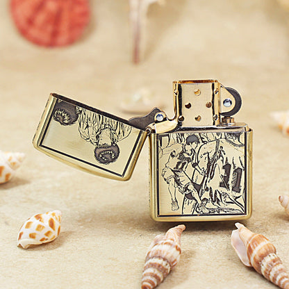 Zippo Premium Shine Bronze Slam Dunk Rukawa Kaede - CC91