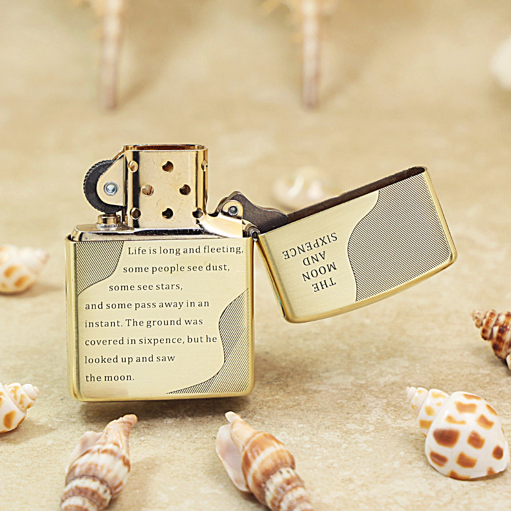 Zippo Premium Shine Bronze The Moon and Sixpence Townscape - CC87