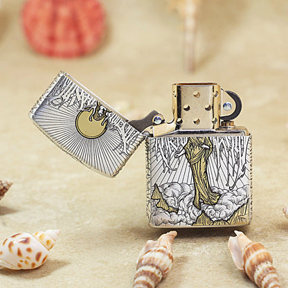 Zippo Premium Shine Steel 'Angel's Temptation' - DS136