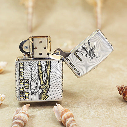Zippo Premium Shine Steel 'Angel's Temptation' - DS136