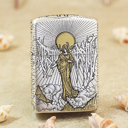 Zippo Premium Shine Steel 'Angel's Temptation' - DS136