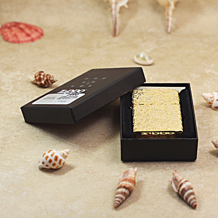 Zippo Premium Shine Gold Crushed Ice Texture Case - CM43