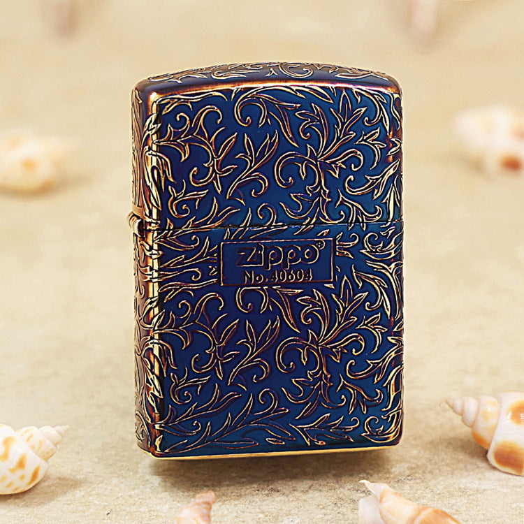 Zippo Limited Version Vintage Gold 'Z' Botanical Design - JP02