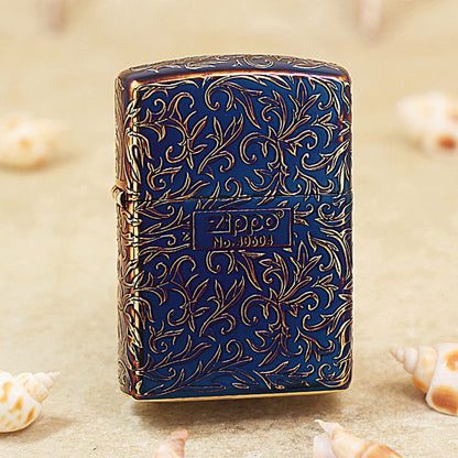 Zippo Limited Version Vintage Gold 'Z' Botanical Design - JP02