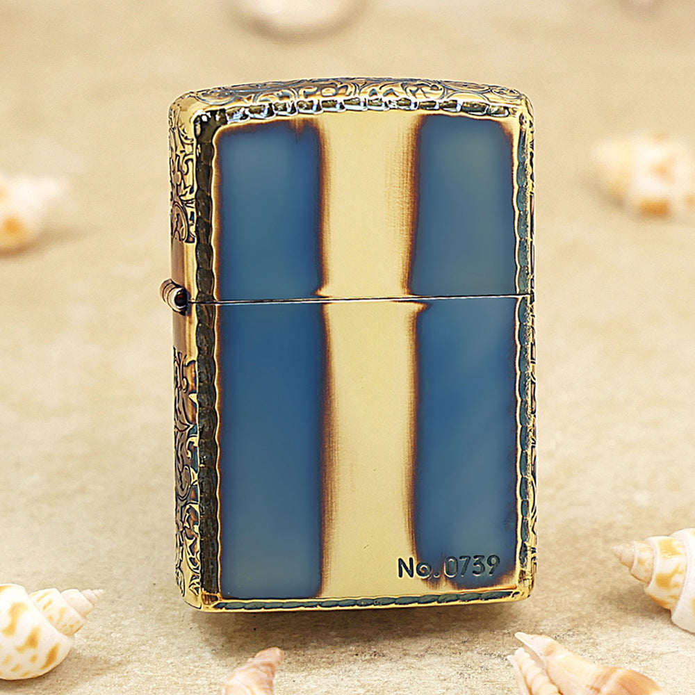 Zippo Limited Version Botanical Border Blue Fume Finish - JP42