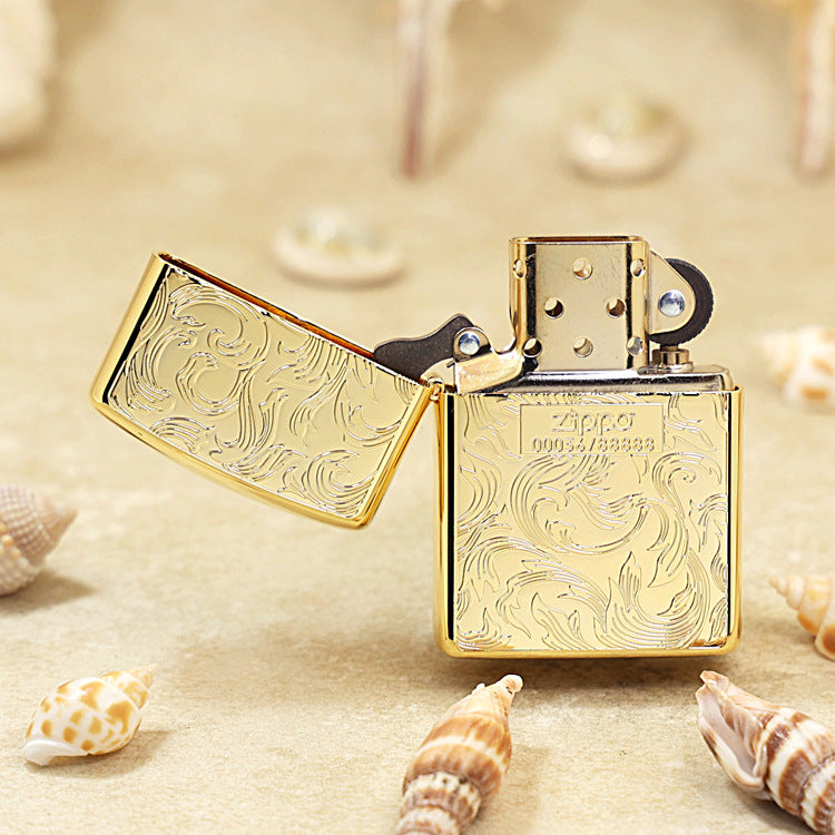 Zippo Limited Version Gold Plate Double-Sided Arabesque - JP47