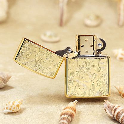 Zippo Limited Version Gold Plate Double-Sided Arabesque - JP47