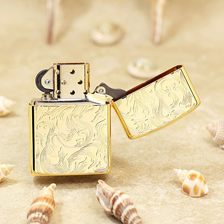 Zippo Limited Version Gold Plate Double-Sided Arabesque - JP47