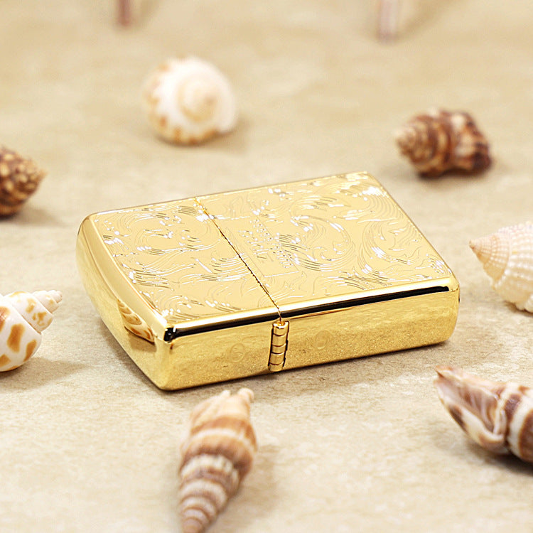 Zippo Limited Version Gold Plate Double-Sided Arabesque - JP47