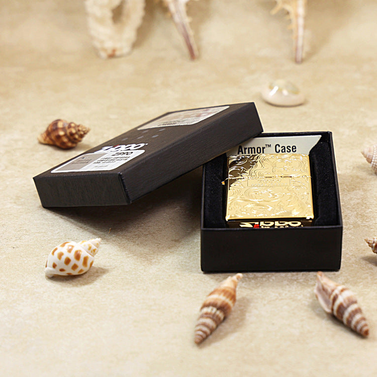 Zippo Limited Version Gold Plate Double-Sided Arabesque - JP47