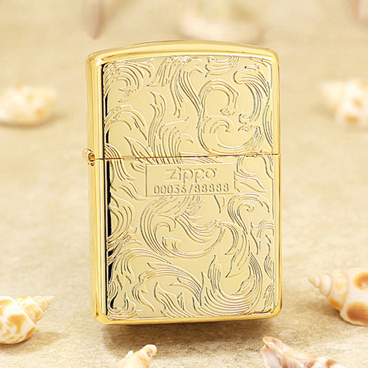 Zippo Limited Version Gold Plate Double-Sided Arabesque - JP47