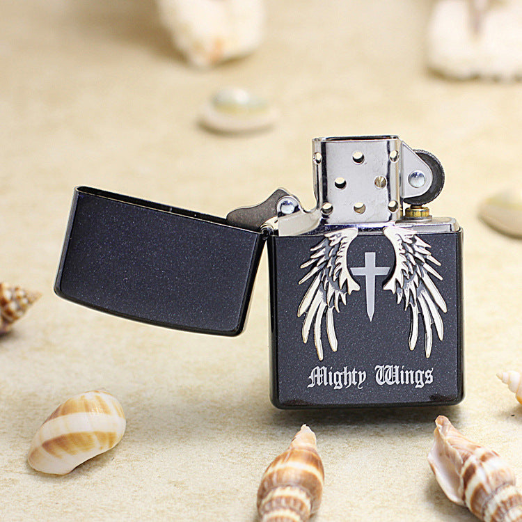 Zippo 'Mighty Wings' with Crucifix Medallion - JP70