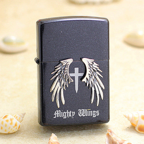 Zippo 'Mighty Wings' with Crucifix Medallion - JP70