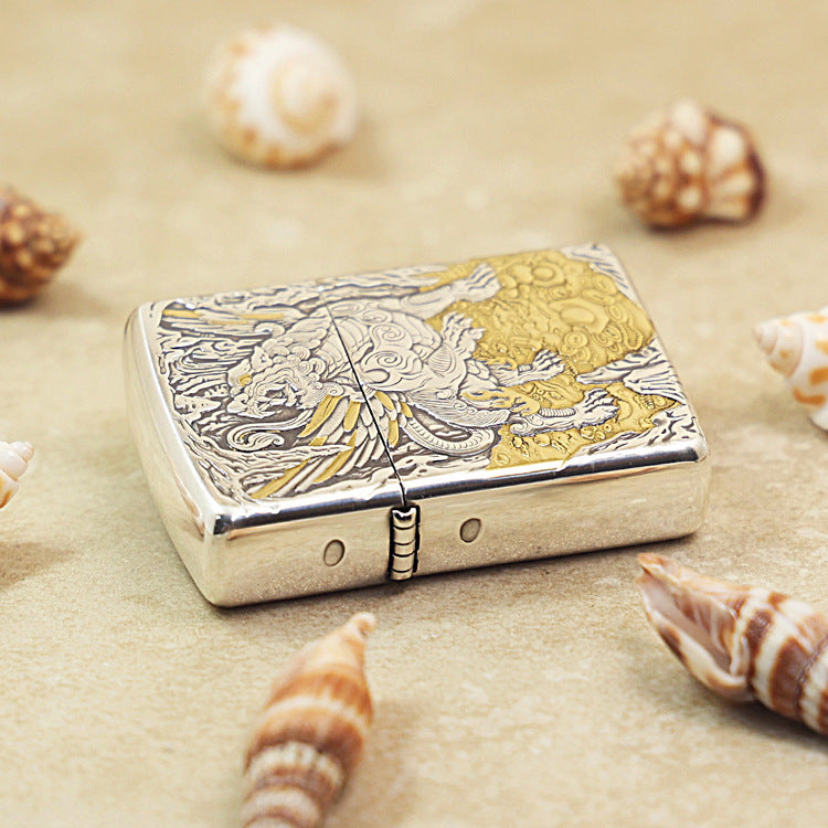 Zippo 'Pixiu Attracting Wealth' Intricate Carve Two-Finish - DS120