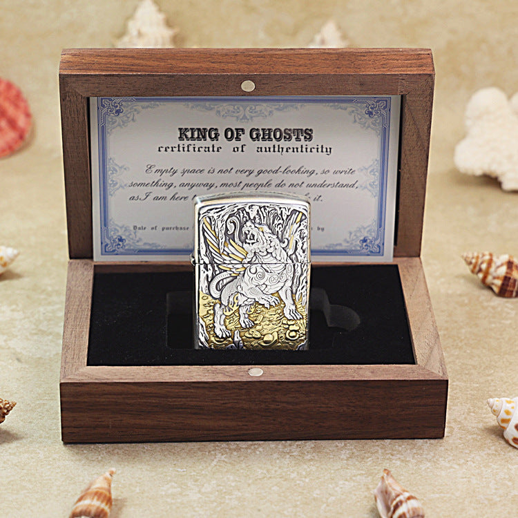 Zippo 'Pixiu Attracting Wealth' Intricate Carve Two-Finish - DS120