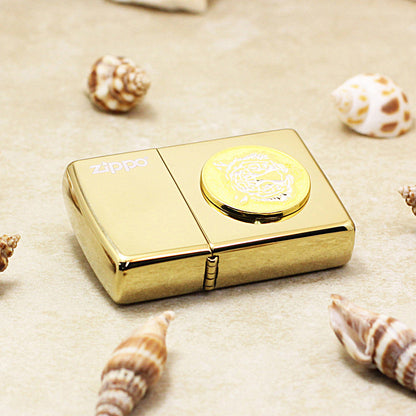Zippo Polished Bronze Tiger Medallion - DS151