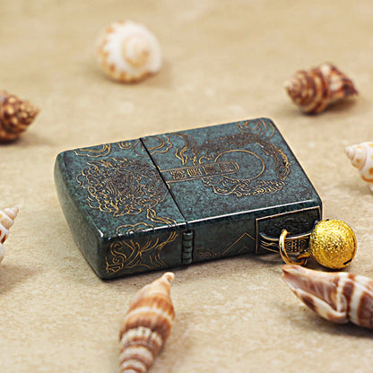 Zippo 'Qilin' Intricate Carve with Charm - DS113