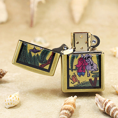 Zippo 'Rainy Windy' Gold Plate - Figure Collection - JP56