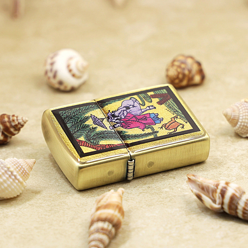 Zippo 'Rainy Windy' Gold Plate - Figure Collection - JP56