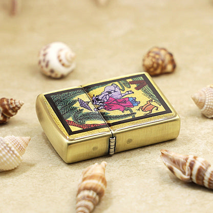 Zippo 'Rainy Windy' Gold Plate - Figure Collection - JP56