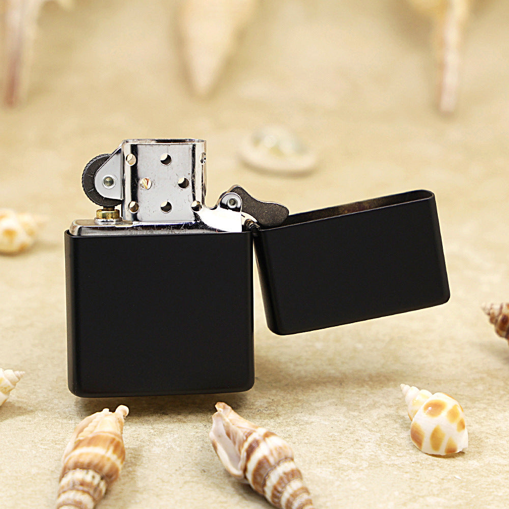 Zippo Retro Flat Top Obsidian & White Checkerboard Version - KR13