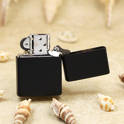 Zippo Retro Flat Top Obsidian & White Checkerboard Version - KR13