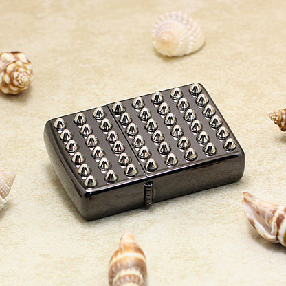 Zippo Rivet Design (Black Lacquer Finish) - JP12