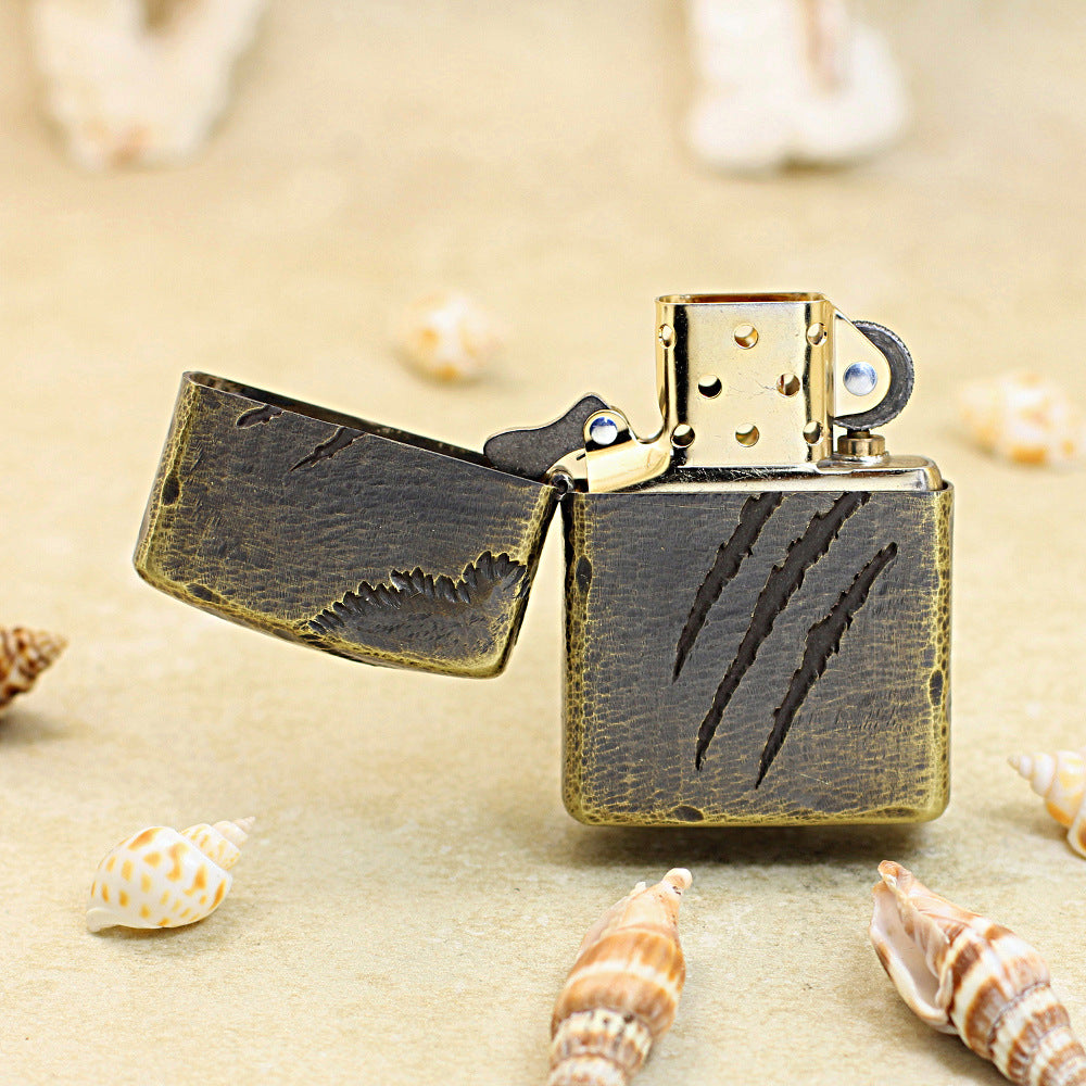 Zippo Rustic Bronze Intricate Engraved Claw Marks - CC114