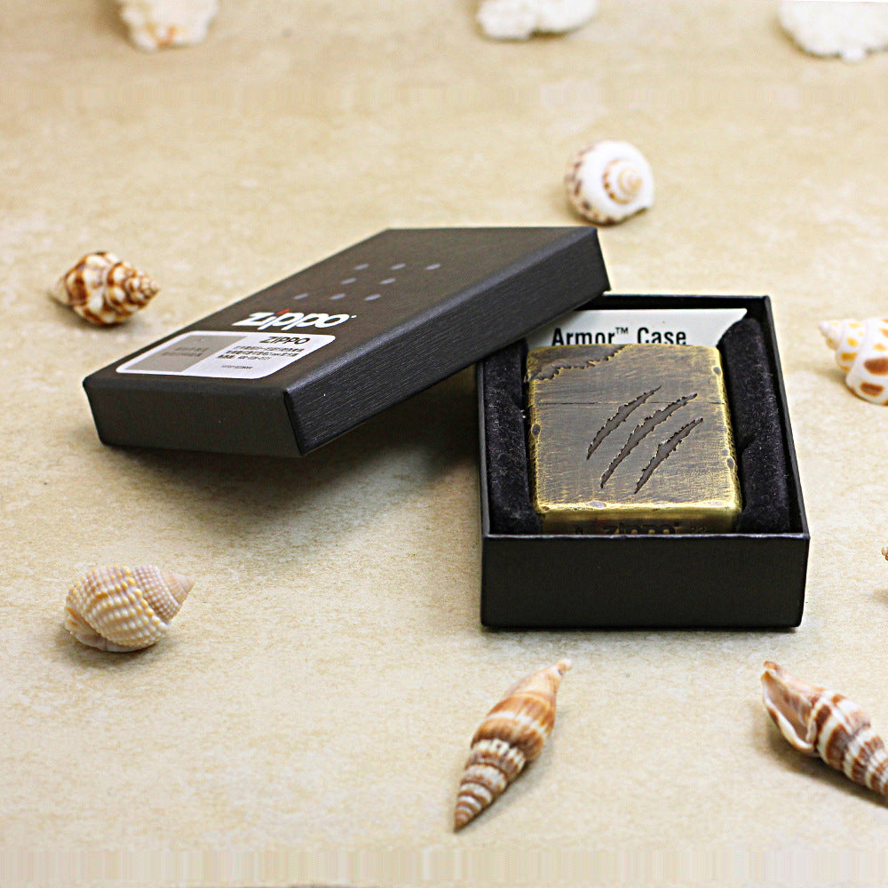 Zippo Rustic Bronze Intricate Engraved Claw Marks - CC114
