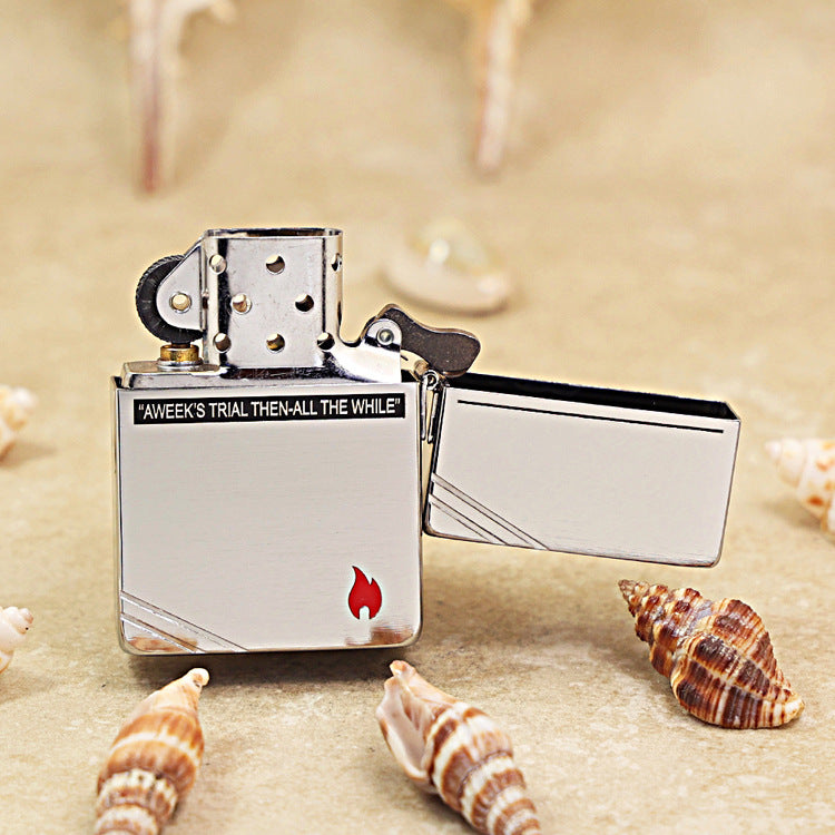 Zippo Argent Hue Decorated Vintage Pin-Up Maiden in the Wind - CS03