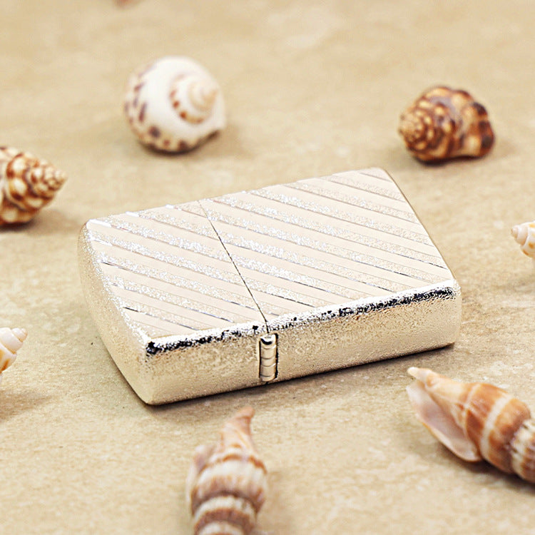 Zippo Argent Diagonal Line Pattern - 162-DS99