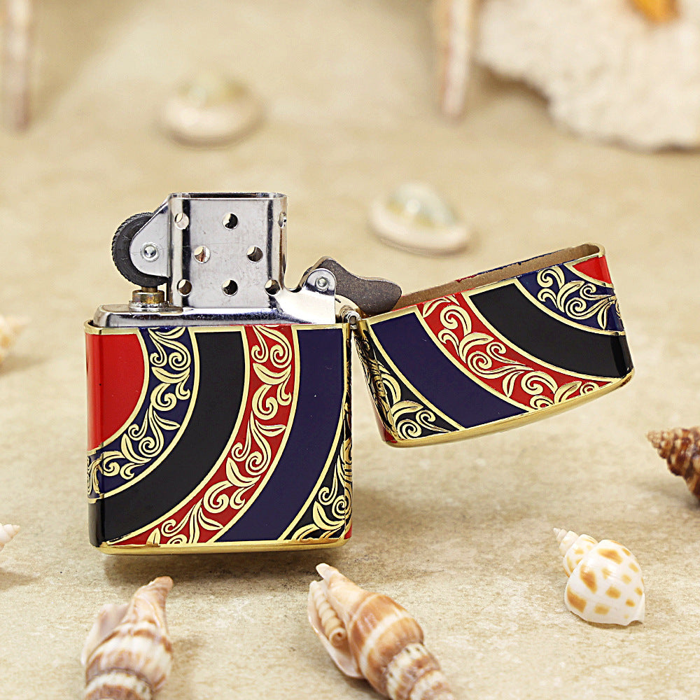 Zippo Argent Matte Hue Decorated Rising Sun - CS25