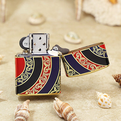 Zippo Argent Matte Hue Decorated Rising Sun - CS25