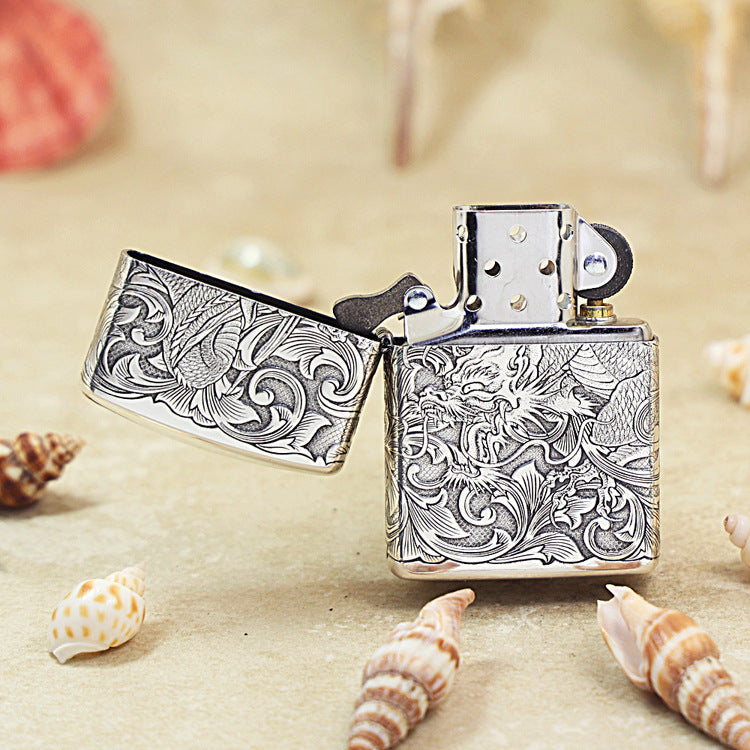 Zippo Argent Layered Arabesque Serpent (Zodiac Animal Series) - Bamboo Box Version - DS125