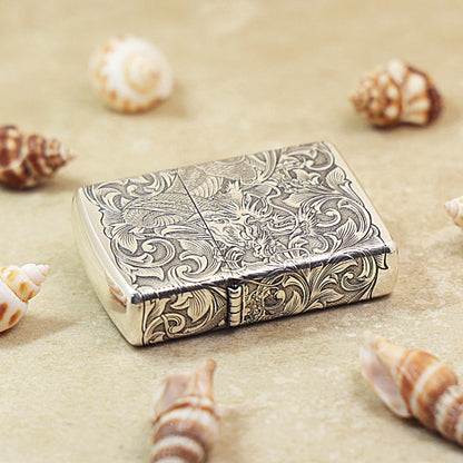 Zippo Argent Layered Arabesque Serpent (Zodiac Animal Series) - Bamboo Box Version - DS125