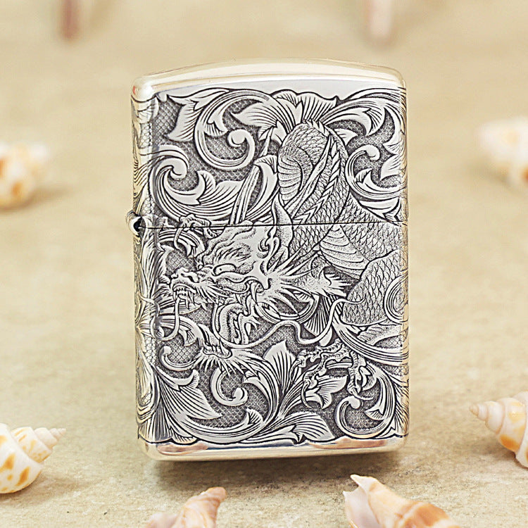 Zippo Argent Layered Arabesque Serpent (Zodiac Animal Series) - Bamboo Box Version - DS125