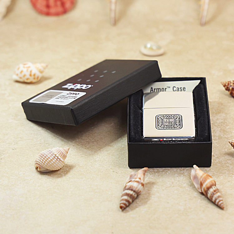 Zippo Argent-Layered 'Dragon and Phoenix Bring Prosperity' - DS139