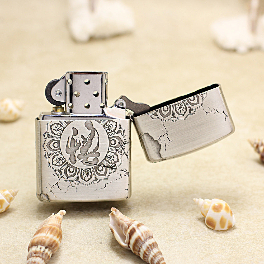 Zippo Argent-Layered 'Enlightenment Buddha' with Gold Accents - DS149
