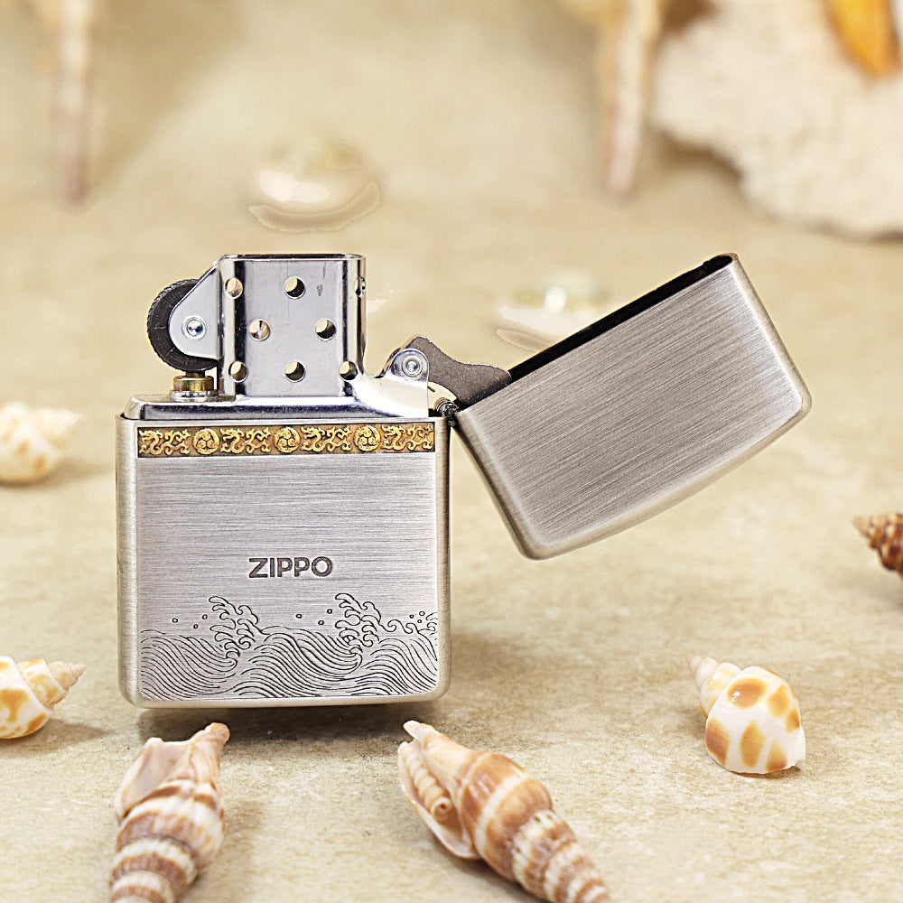 Zippo 'Silver-Layered Flood Serpent Into the Sea' - 162-DS56