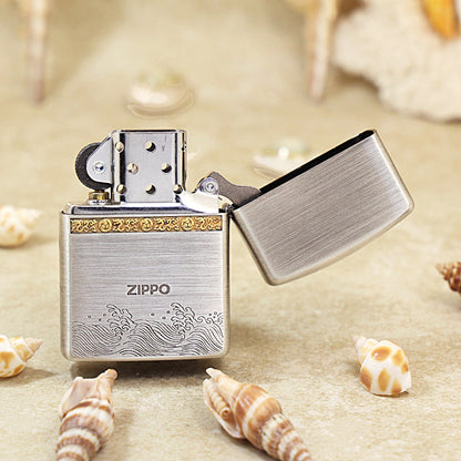 Zippo 'Silver-Layered Flood Serpent Into the Sea' - 162-DS56