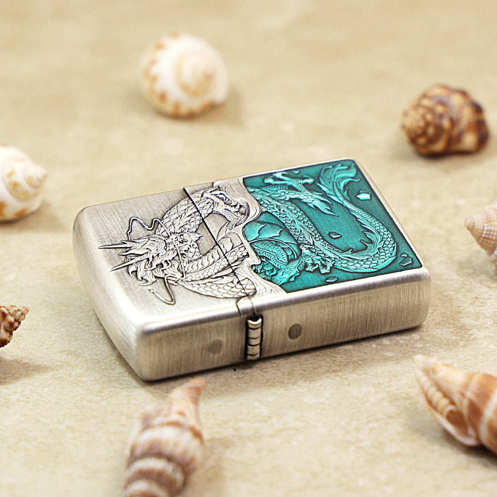 Zippo 'Silver-Layered Flood Serpent Into the Sea' - 162-DS56