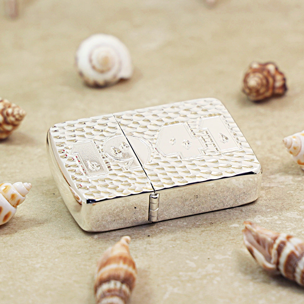 Zippo Argent-Layered 'Meteor Crater' - 1941-DS84