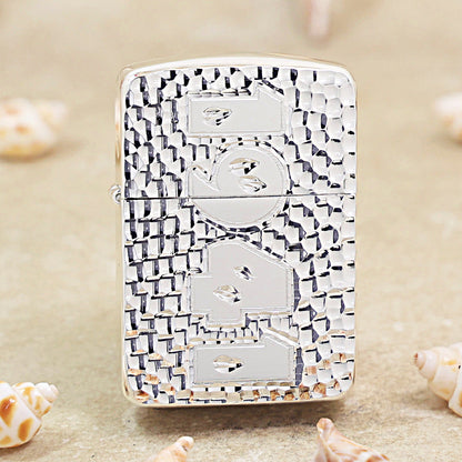 Zippo Argent-Layered 'Meteor Crater' - 1941-DS84