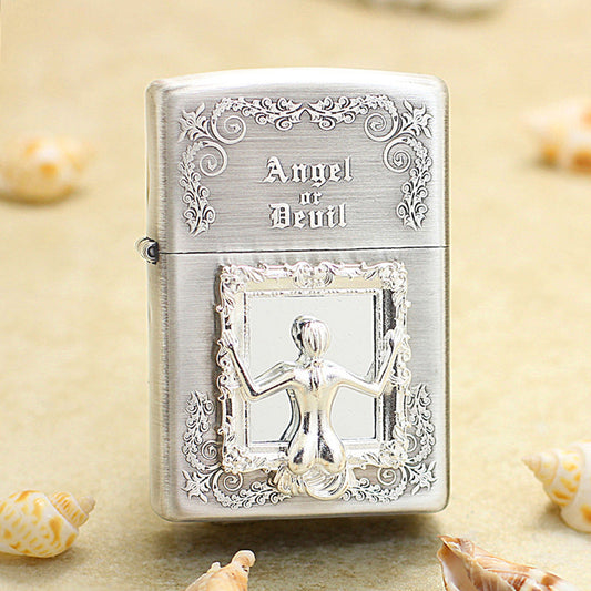 Zippo Argent-Layered 'Mirror Woman' Embossed Design - 205-DS57