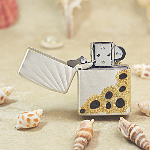 Zippo Argent-Layered 'Sunflower Radiance' Design - 162-DS30