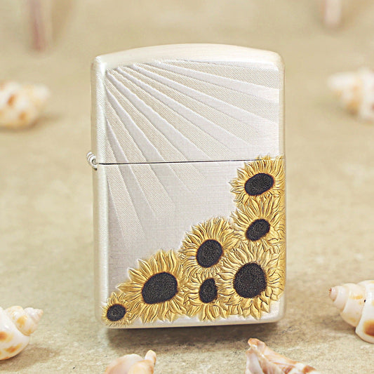 Zippo Argent-Layered 'Sunflower Radiance' Design - 162-DS30