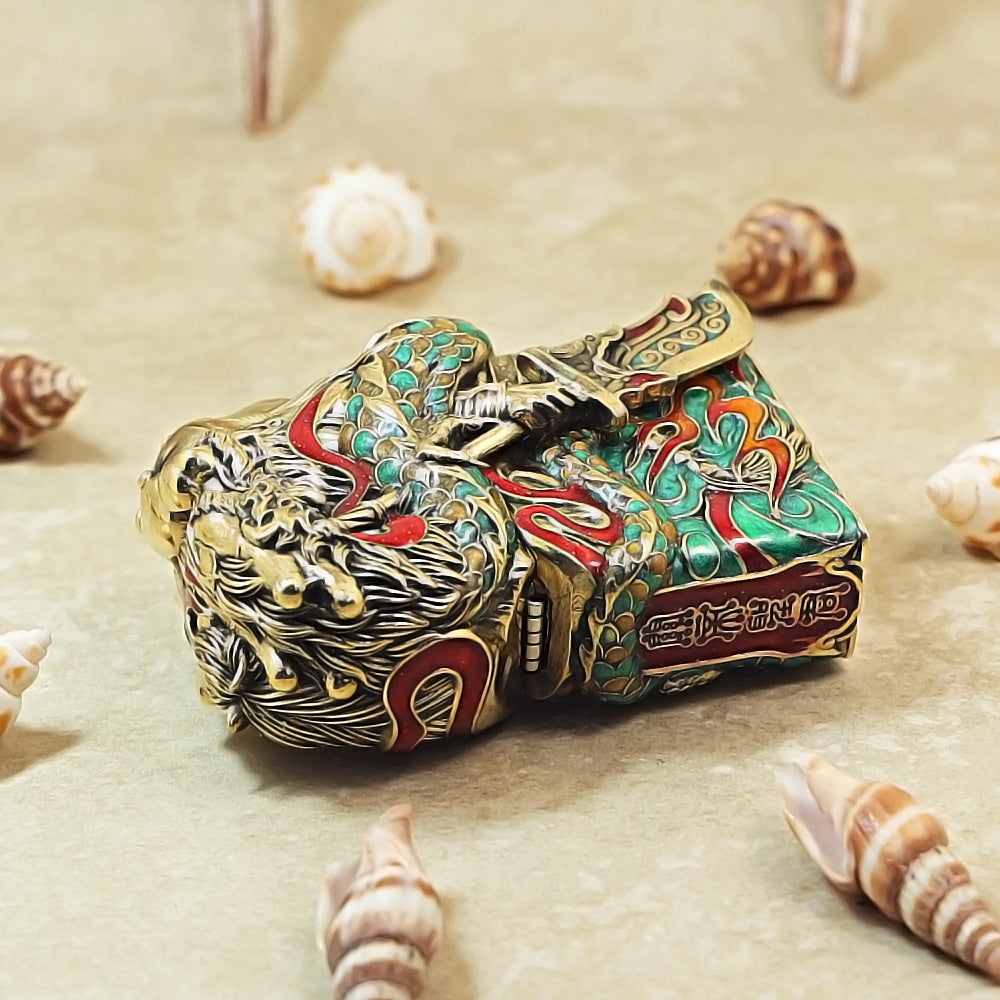 Zippo Argent and Gold Case Bundle Guan Yu God of War - CM26